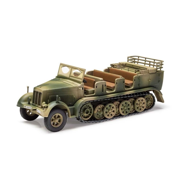 Corgi Diecast Half-Track - CC60013 Sd;Kfz;7 Krauss-Maffei Medium Towing Half - German Military Metal Half-Track Toy Detailed Armored Vehicle - Die Cast World War II Models for Adults, Green - Image 3